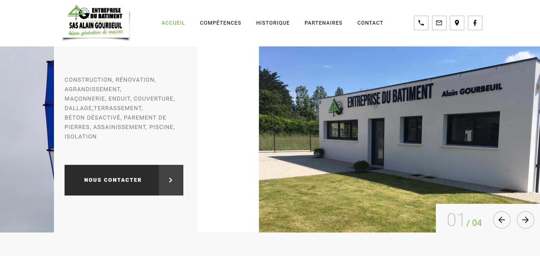 Bernezac communication création site internet vitrine classique responsive adapté aux mobiles et tablettes charente maritime nouvelle aquitaine