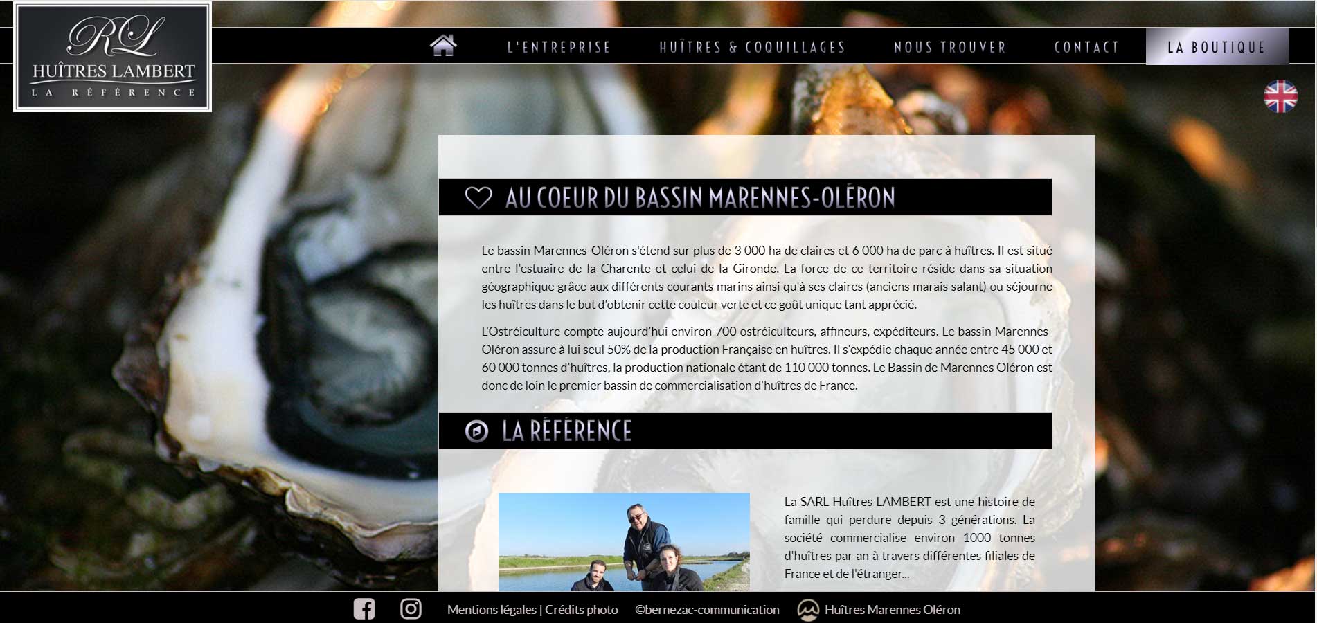 Bernezac communication création site internet vitrine classique responsive adapté aux mobiles et tablettes charente maritime nouvelle aquitaine