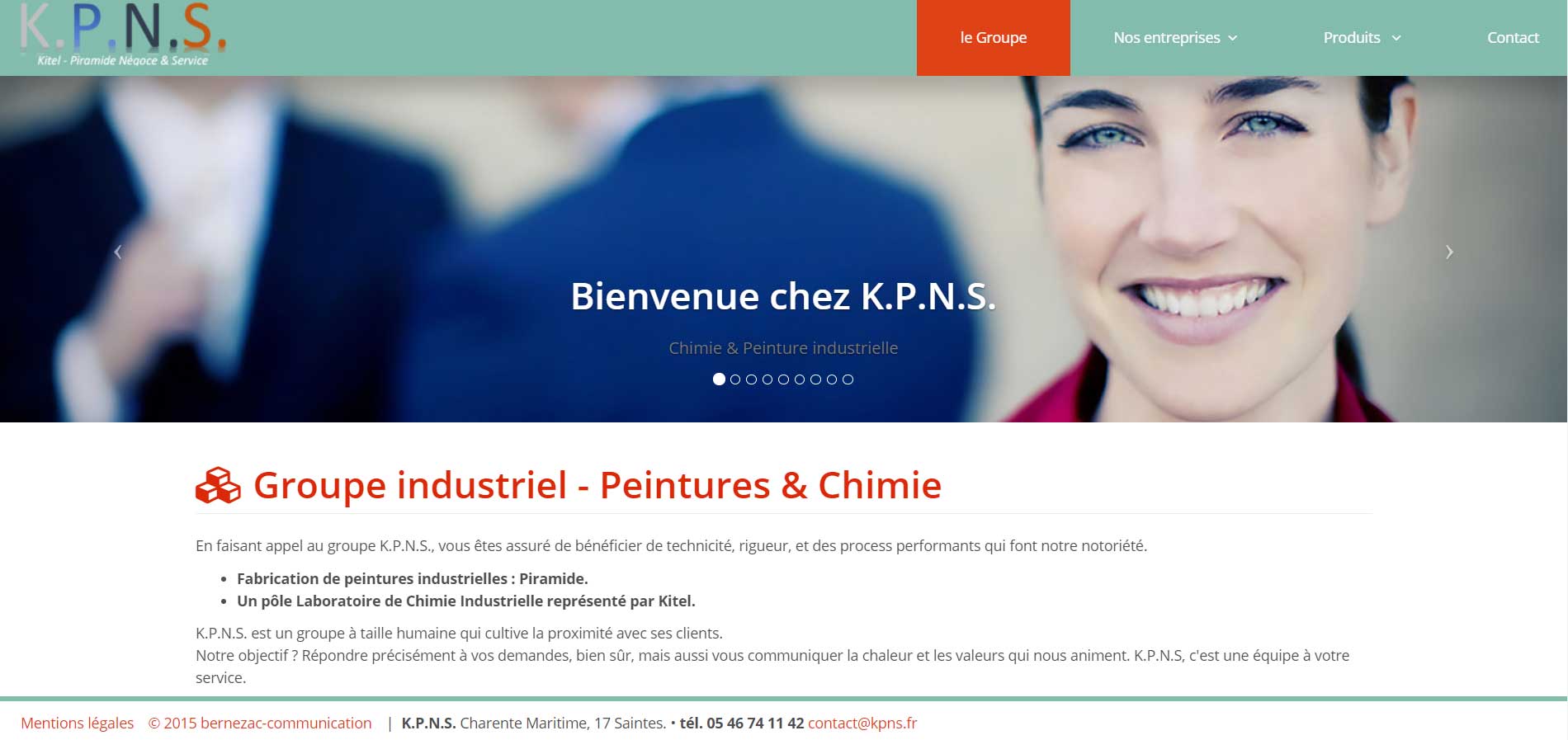Bernezac communication création site internet vitrine classique responsive adapté aux mobiles et tablettes charente maritime nouvelle aquitaine