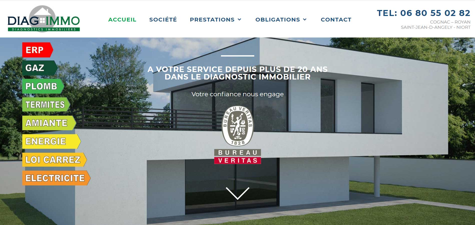 Bernezac communication création site internet vitrine classique responsive adapté aux mobiles et tablettes charente maritime nouvelle aquitaine