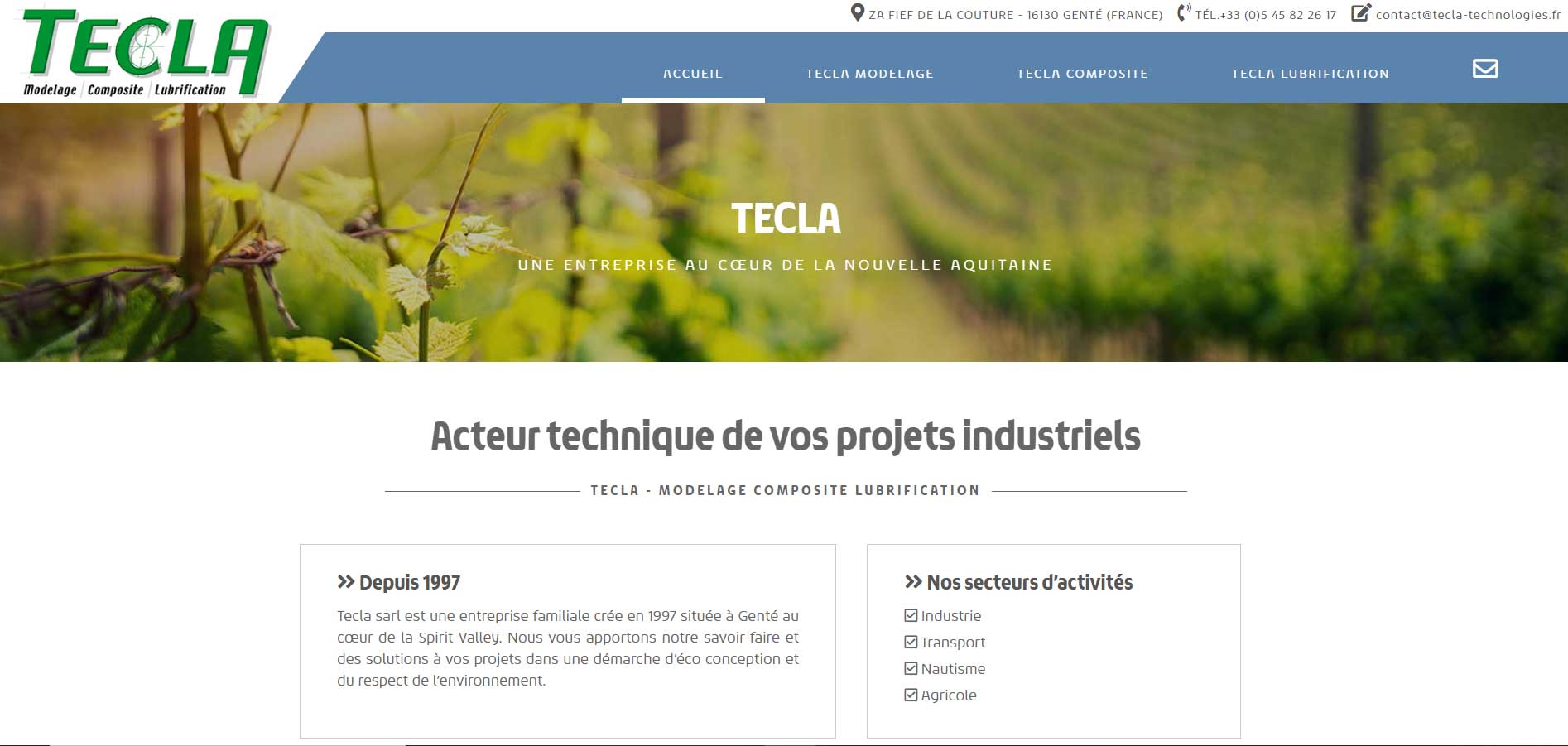 Bernezac communication création site internet vitrine classique responsive adapté aux mobiles et tablettes charente maritime nouvelle aquitaine
