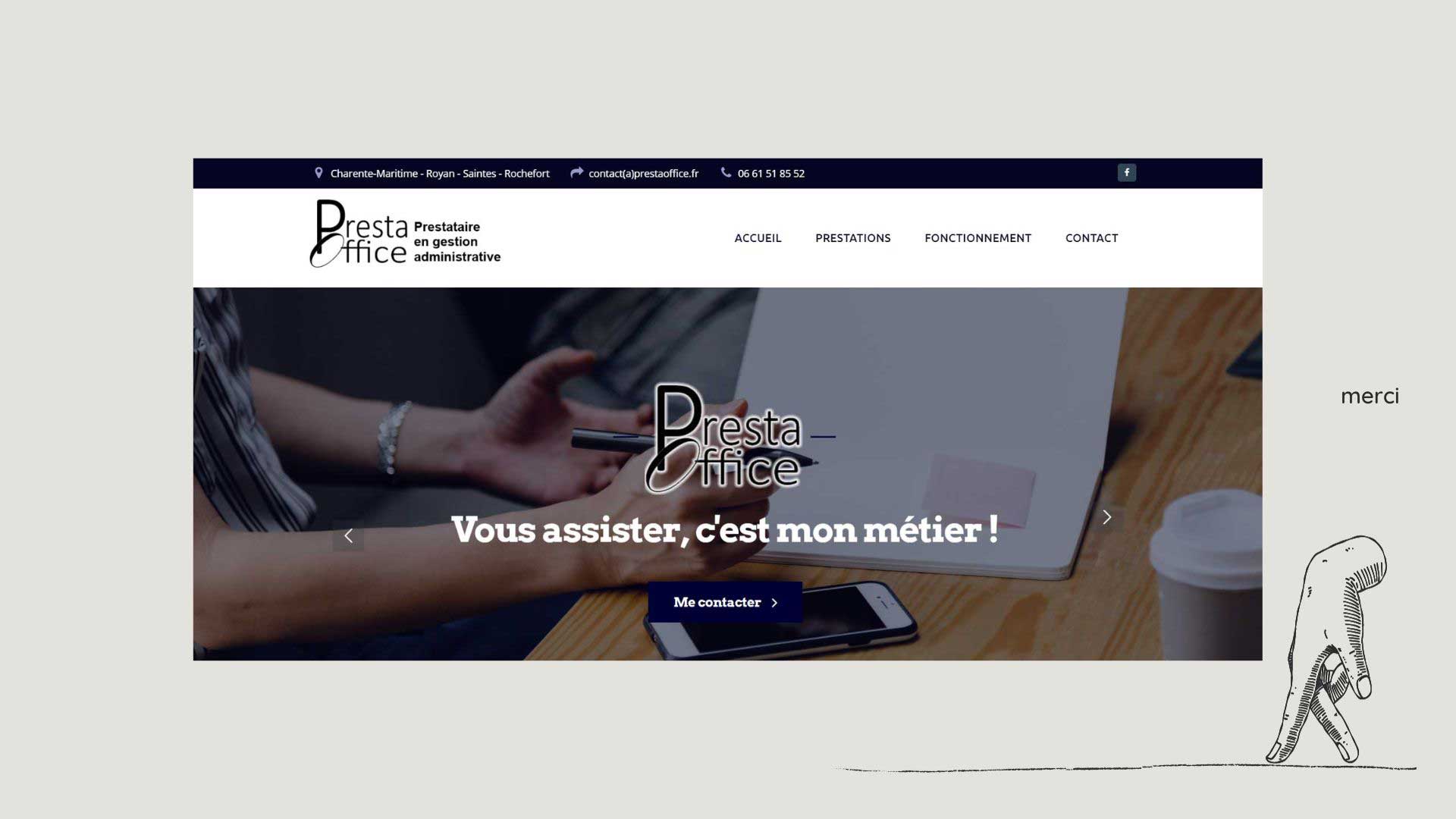 Bernezac communication création site internet vitrine classique responsive adapté aux mobiles et tablettes charente maritime nouvelle aquitaine