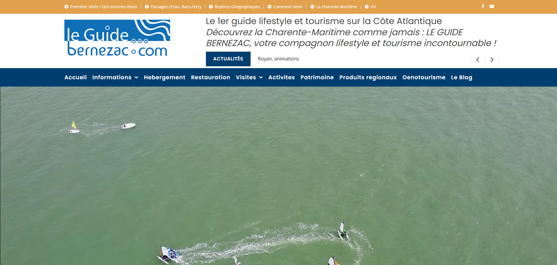  espaces publicitaires sur les portails touristiques édités sur le web par Bernezac Communication